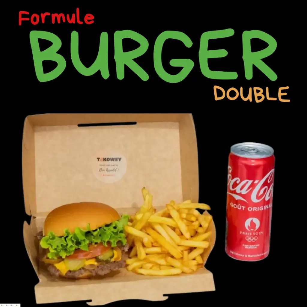 Menu Double Burger BOEUF