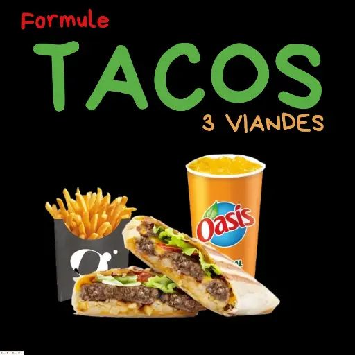 Menu Tacos 3 Viandes
